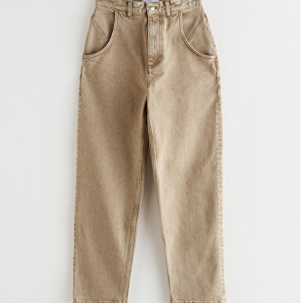 Beige Tan Tapered HighWaist Jeans: & Other Stories